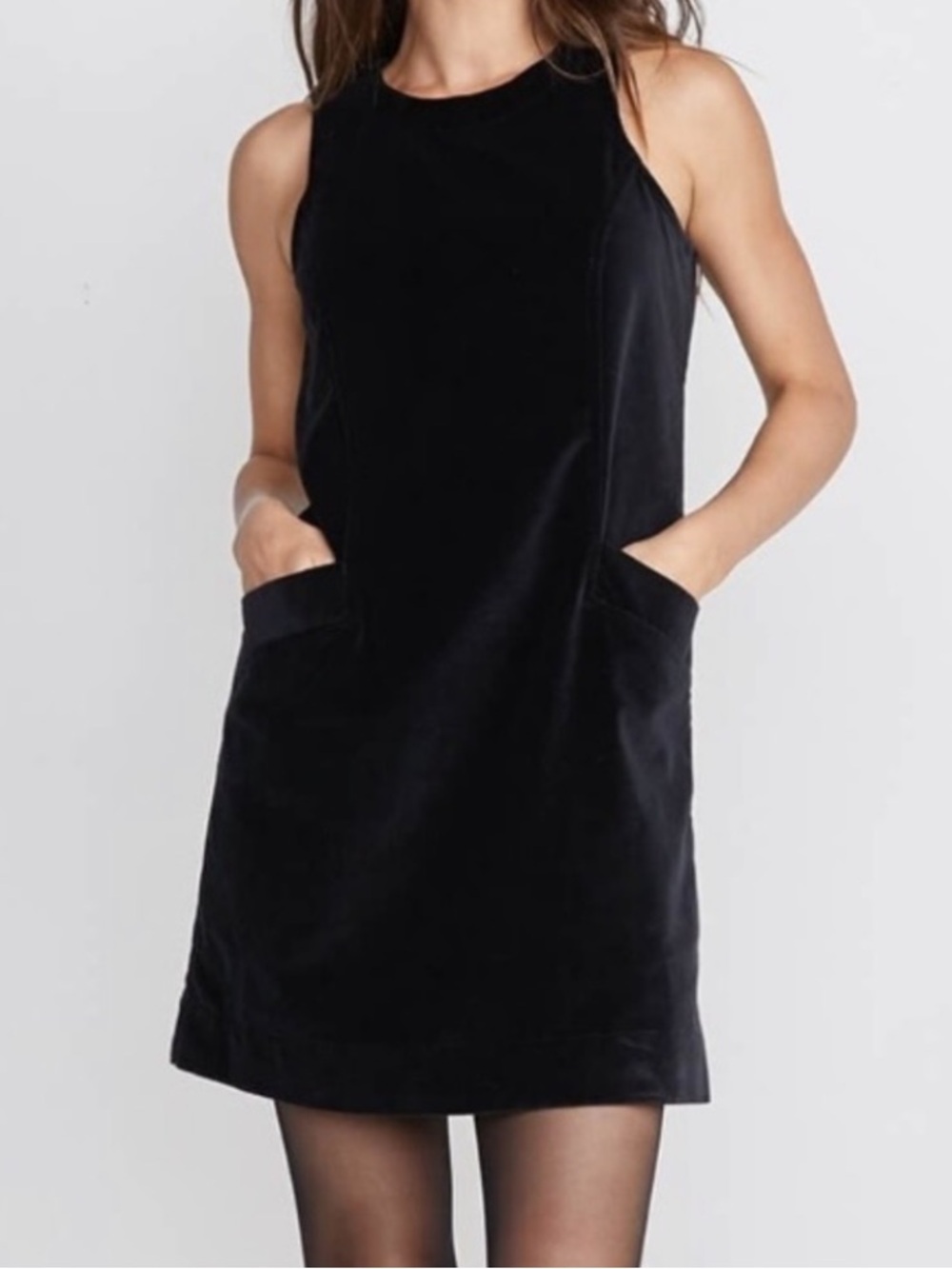 Marine Layer Cizon Cotton Velvet Shift Mini Dress Small